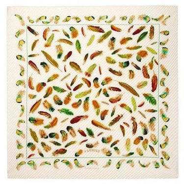 ARCHIVE - 1950s Multicoloured ‘Les Plumes’ Hermes Silk Scarf