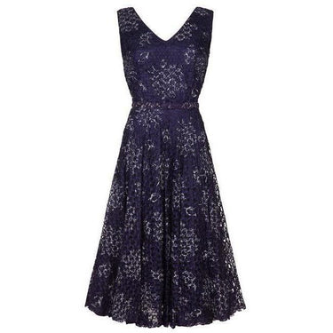 ARCHIVE - 1950s Navy Ribbon Dress