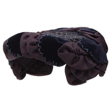 ARCHIVE - 1950s Navy Satin and Velvet Hat
