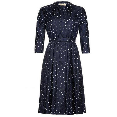 ARCHIVE - 1950s Navy Silk Heart Dress
