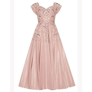 ARCHIVE - 1950s Neiman Marcus Dusky Pink Silk Dress