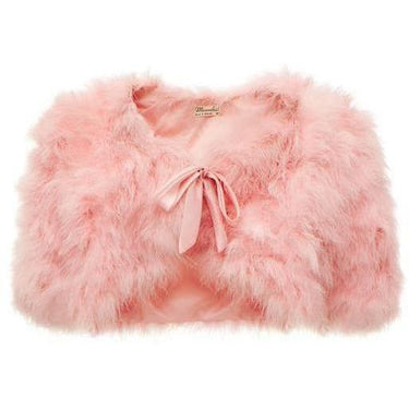 ARCHIVE - 1950s Pink Marabou feather Bolero