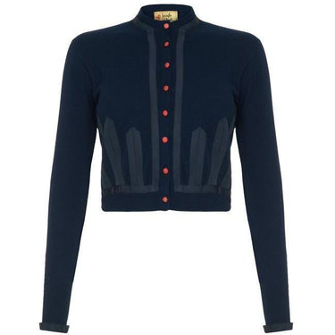 ARCHIVE - 1950s Pringle Navy Cashmere Cardigan