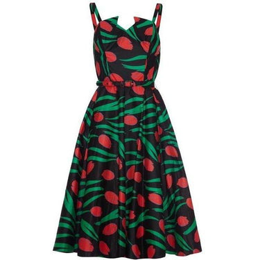 ARCHIVE - 1950s Tulip Print Cotton Dress and Jacket Set