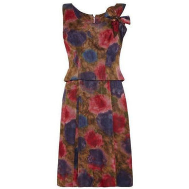 ARCHIVE - 1950s Watercolour Rose Print Dress