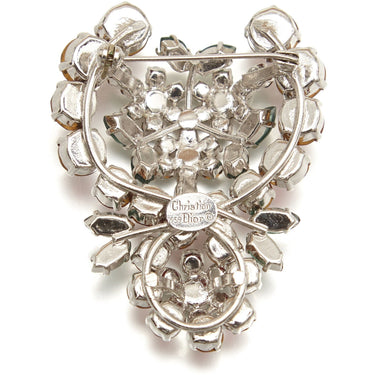 ARCHIVE - 1959 Christian Dior by Henkel and Grosse Red and Green Crystal Brooch