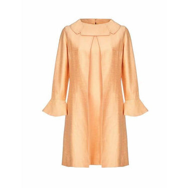 ARCHIVE - 1960s Emma Domb Orange Silk Dress and Jacket Set