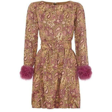 ARCHIVE - 1960s Jean Varon Dress With Fur Cuffs