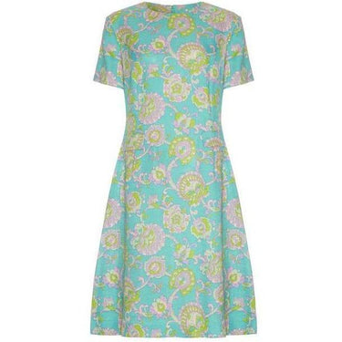 ARCHIVE - 1960s Linen Floral Shift Dress