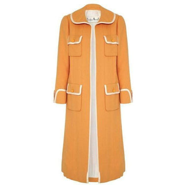 ARCHIVE - 1960s Orange Wool Traina Norell Coat