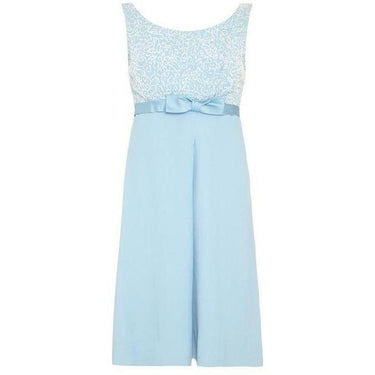 ARCHIVE - 1960s Pale Blue Beaded Baby Doll Dress