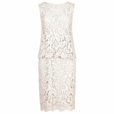 ARCHIVE - 1960s Pink and White Lace Occasion Dress