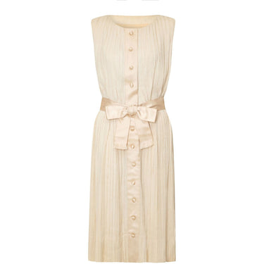 ARCHIVE - 1960s Sarmi Cream Silk Evening or Bridal Dress