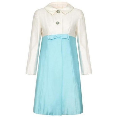 ARCHIVE - 1960s White and Turquoise Coat
