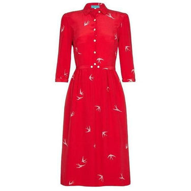 ARCHIVE - 1970s Cacharel Red Silk Dress