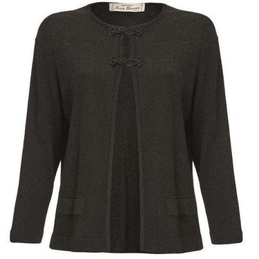 ARCHIVE - 1970s Jean Desses Metallic Black Knitted Cardigan