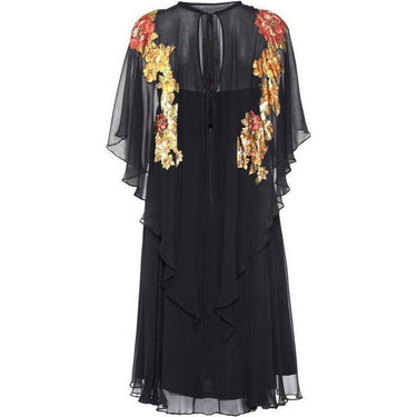 ARCHIVE - 1970s Jean Varon Black Chiffon Dress