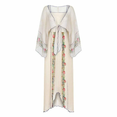 ARCHIVE - 1970s Kay Kipps Art Nouveau Print Boho Dress Suit