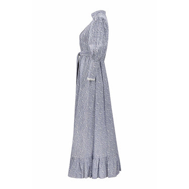 ARCHIVE - 1970s Laura Ashley Edwardian Style navy and White Cotton Dress