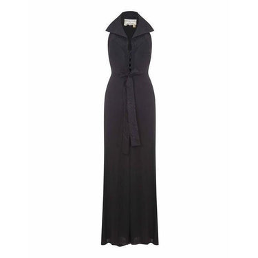 ARCHIVE - 1970s Marcel Fenez For Roland Klein Black Halter Dress