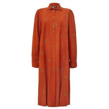 ARCHIVE - 1980s Jean Muir Orange Suede Coat