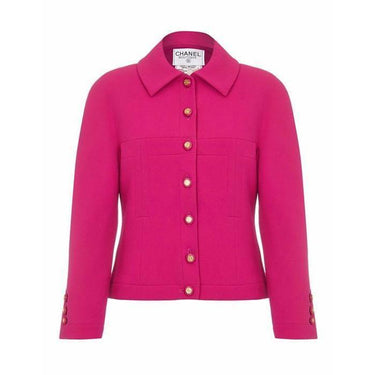 ARCHIVE - 1980s Shocking Pink Wool Chanel Jacket