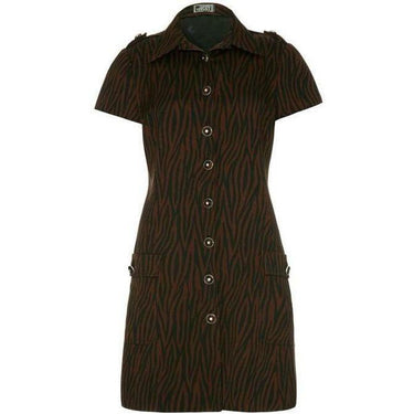 ARCHIVE - 1980s Versace Zebra Print Dress