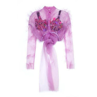 ARCHIVE - 1990s Dolce and Gabbana Beaded Bra and Shirt Set