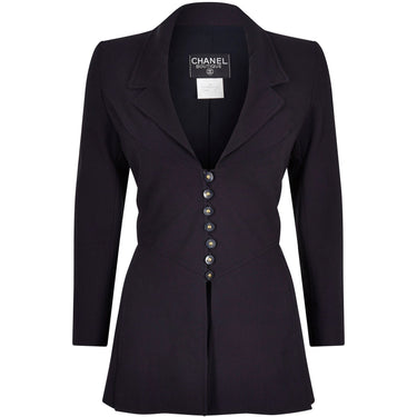 ARCHIVE - 1997 Spring Collection Chanel Boutique Blazer With Scoop Lapel