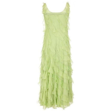 ARCHIVE - John Galliano for Dior Lime Ruffle Dress