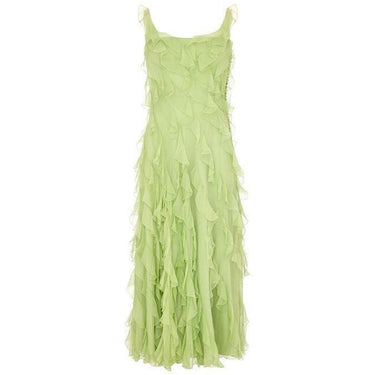 ARCHIVE - John Galliano for Dior Lime Ruffle Dress