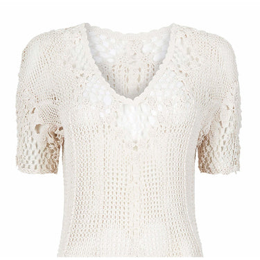 ARCHIVE - Original 1930s Ivory Irish Hand Crochet Lace Dress With Floral Design