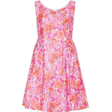 ARCHIVE - Pink Floral 1960s Print Sun Dress