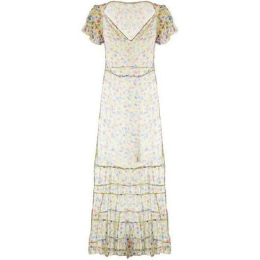 ARCHIVE - Sheer Floral 1920s Ruffle Sleeve Dress