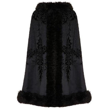 ARCHIVE - Victorian Hand Beaded Marabou Trim Cape