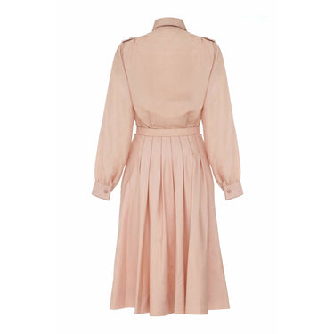 ARCHIVE - Vintage 1970s Early Label Bluemarine Pale Pink Silk Shirt Dress