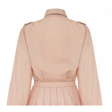 ARCHIVE - Vintage 1970s Early Label Bluemarine Pale Pink Silk Shirt Dress
