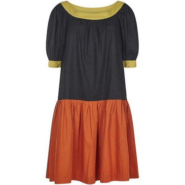 ARCHIVE - Yves Saint Laurent 1980s Peasant Dress With Drop Waist and Billowed Sleeves