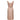 ARCHIVE - Ceil Chapman 1950s Peach Silk Dress With Beading and Velvet Ribbon Applique
