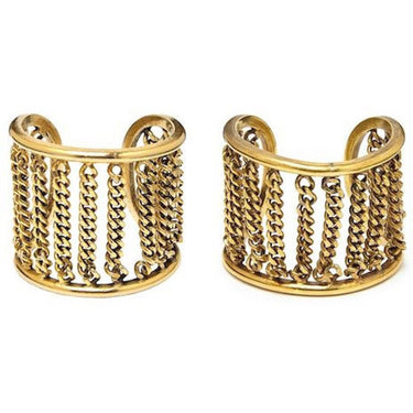 ARCHIVE - Chanel 1970s Robert Goossens for Chanel Pair of Gold Cuff Bracelets