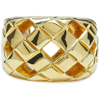 ARCHIVE - Chanel 1984 Season 23 Gold Matelassé Cuff Bracelet by Victoire de Castellane