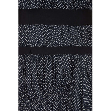 ARCHIVE: Christian Lacroix Couture 1990s Navy Silk Chiffon Polkadot Dress
