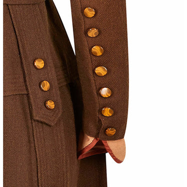 ARCHIVE - Circa 1915 Antique Fine Knit Wool Walking Suit With Tiger's Eye Buttons