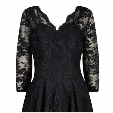 ARCHIVE - Early 1950s Marshal and Snelgrove Black Lace Dress