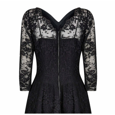 ARCHIVE - Early 1950s Marshal and Snelgrove Black Lace Dress