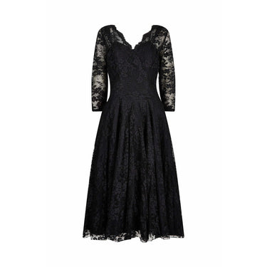 ARCHIVE - Early 1950s Marshal and Snelgrove Black Lace Dress