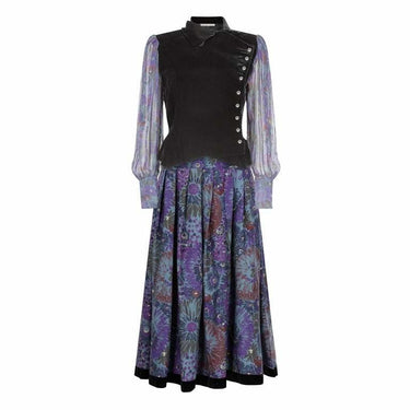 ARCHIVE: Emanuel Ungaro 1970s Chiffon Velvet Suit