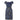 ARCHIVE - Frank Usher 1950s Printed Abstract Blue Silk Dress