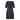 ARCHIVE - Leslie Fay 1950s Silk Navy and Cream Circle Print Dress With Belt