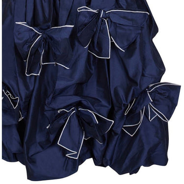 ARCHIVE - 1980s Louis Feraud Navy Silk Taffeta Dress